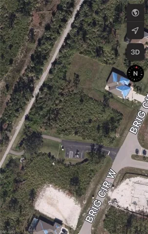 AERIAL VIEW OF PARKING FOR ACCESS TO NATURE TRAIL.