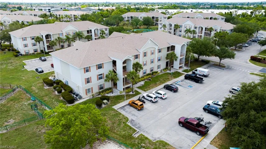 Aerial view of residential area