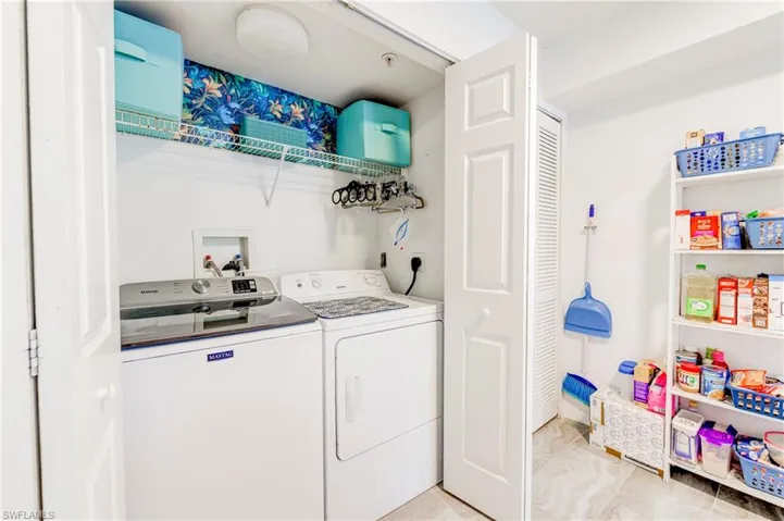 Laundry area with independent washer and dryer