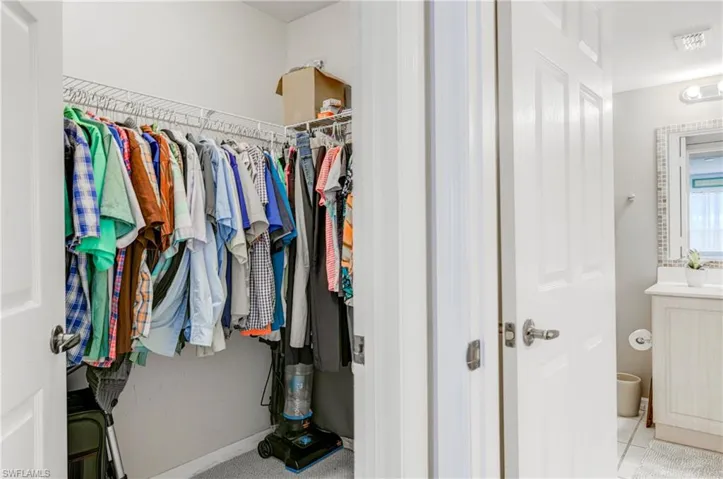 View of spacious closet
