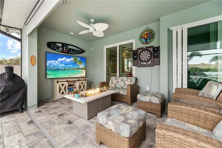 Patio Sitting area -- plumbed for OutDoor Kitchenette