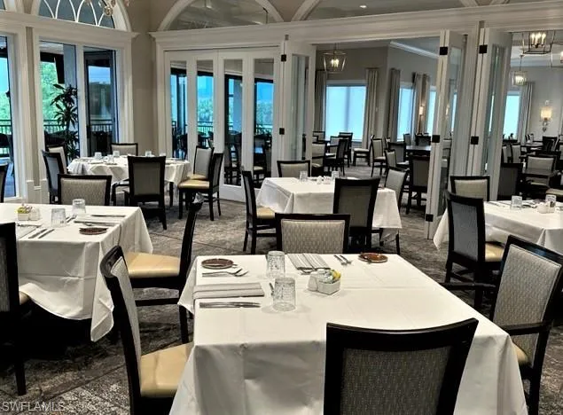 Another dining space upstairs in the clubhouse