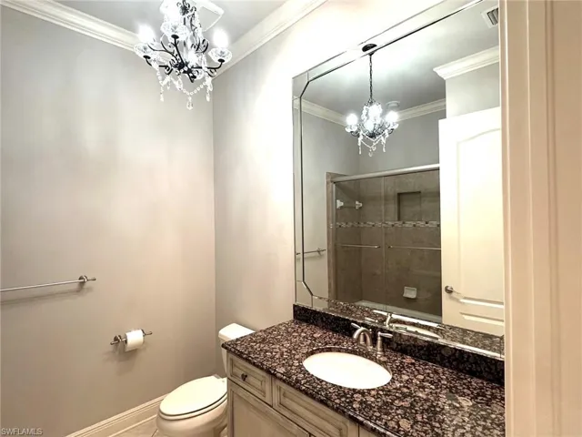 Guest bathroom with granite countertops