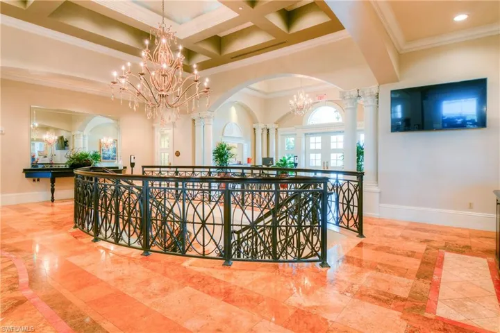 Interior of second floor in clubhouse