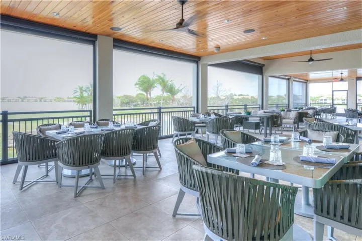Clubhouse upstairs  covered dining