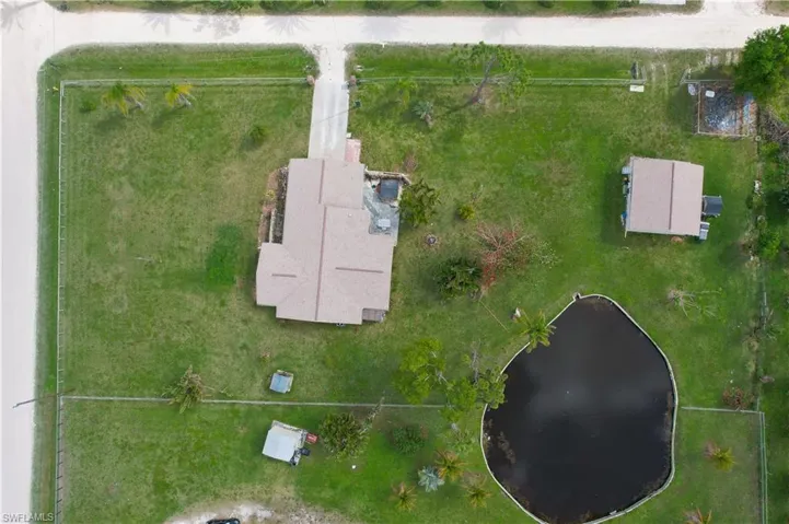 Birds eye view of property