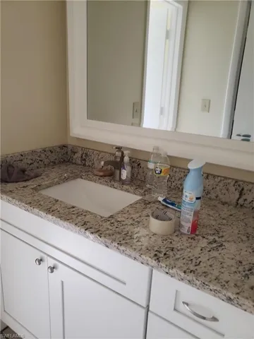 Bathroom featuring vanity