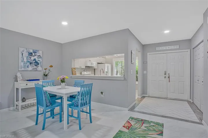 Dining room featuring baseboards and recessed lighting