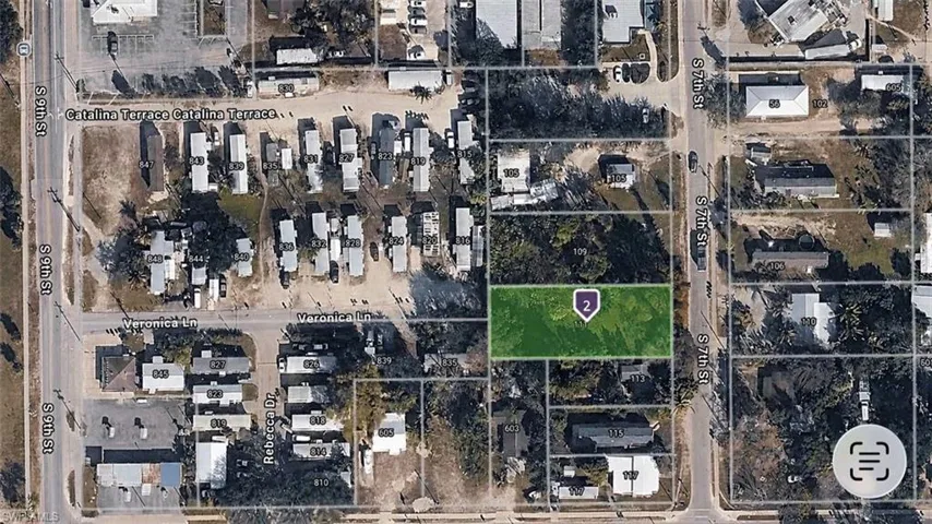 Aerial Map. Displaying the property's location and surrounding parcels