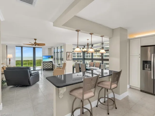 OPEN KITCHEN, BREAKFAST BAR, LIVINGROOM with THE VIEW
