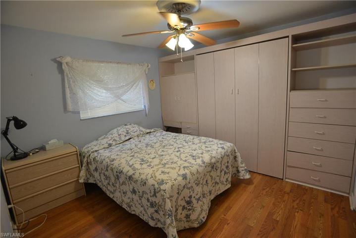 Bedroom 2 with built in wall unit/murphy bed.