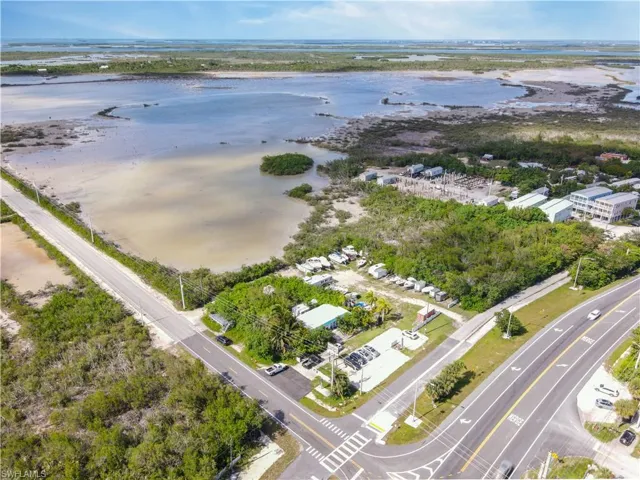 Bird's eye view of a large body of water