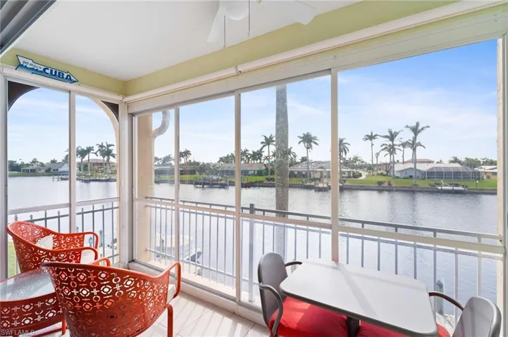Lanai with a beautiful water view