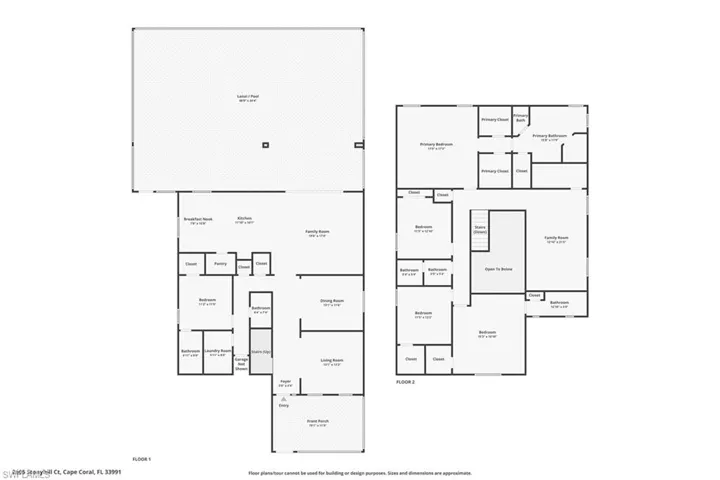 Floor plan with room dimensions