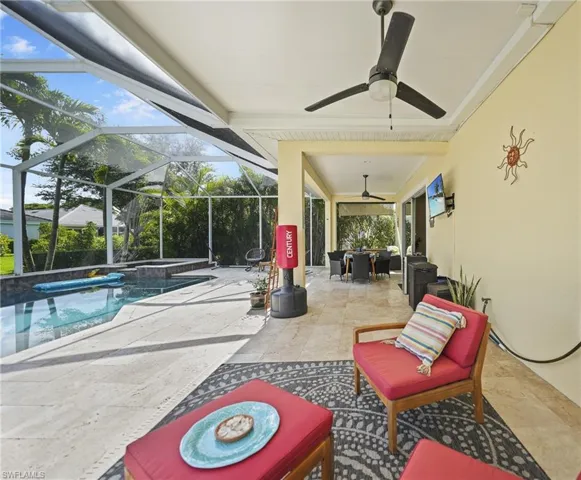 Large Under Truss Patio Area