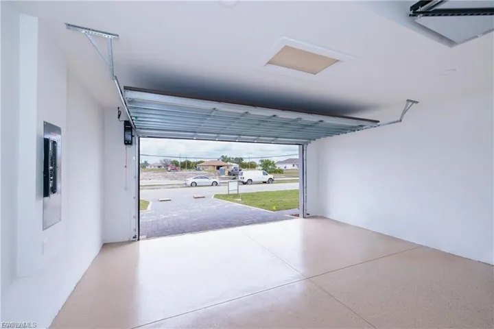 Garage with electric panel