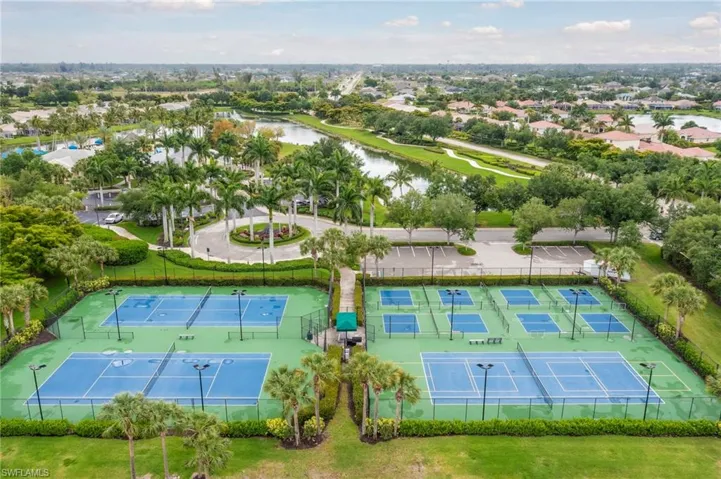Drone / aerial view of a large body of water
