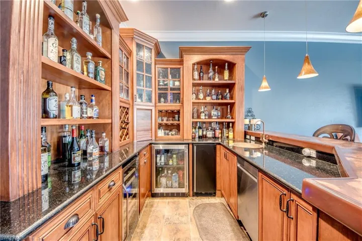 Includes Two Wine Fridges; Beverage Fridge, Sink & Dishwasher