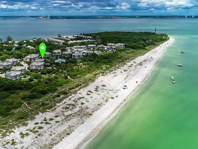 Aerial view of extended coastline