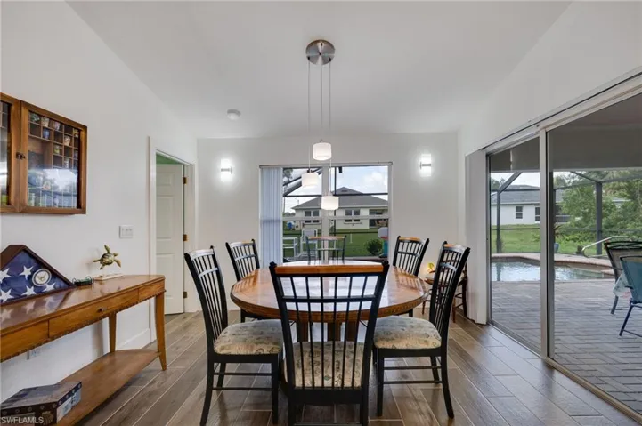Dining area in the kitchen