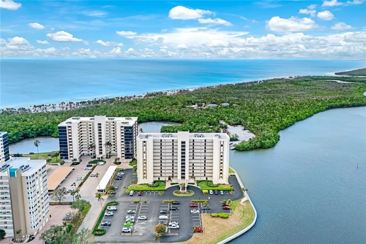 Bird's eye view of a large body of water