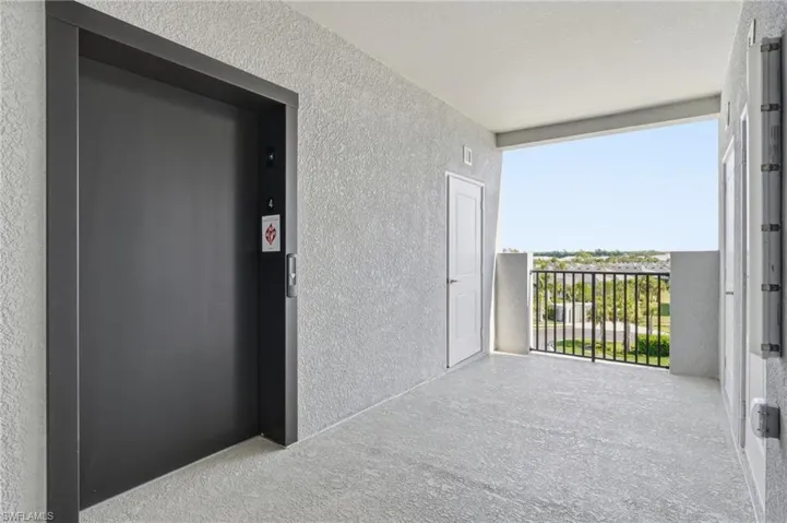 Balcony with elevator
