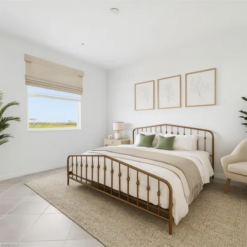 Bedroom virtually staged