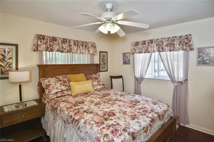 Guest bedroom #2 with northern and eastern-facing windows