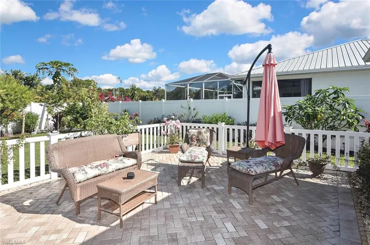 Plenty of outdoor space for multiple seating configurations.