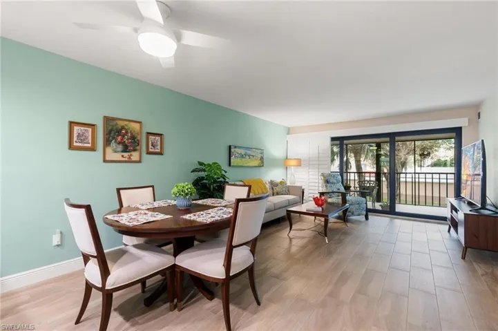 Living/Dining area, 13'6" by 22'10"