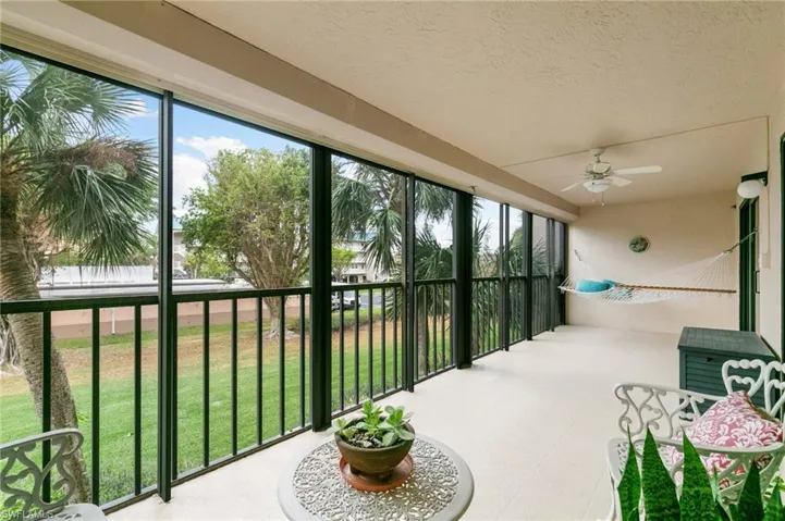 Screened lanai measures 8'10" by 27'4:, lives like another full room
