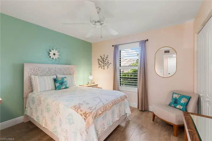Four ceiling fans in the home, lots of closet space