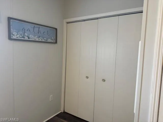 panel doors keep the washer and dryer hidden from your guests