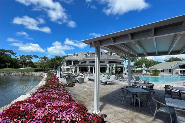 Community pool featuring a patio area