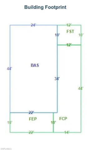 Previous building footprint