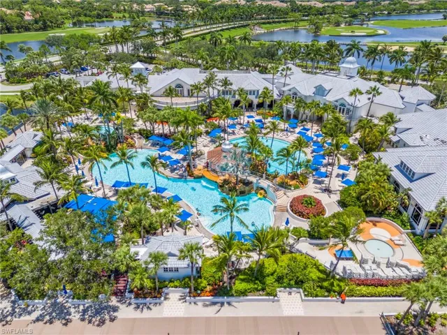 Drone / aerial view of a large body of water