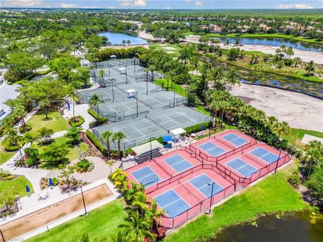 Drone / aerial view of a nearby body of water