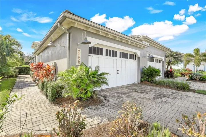 View of home's exterior with a garage