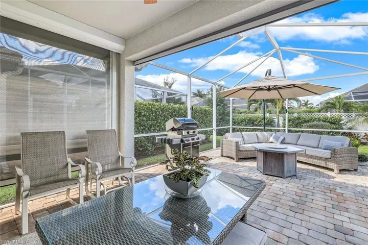 View of patio / terrace with an outdoor living space and grilling area