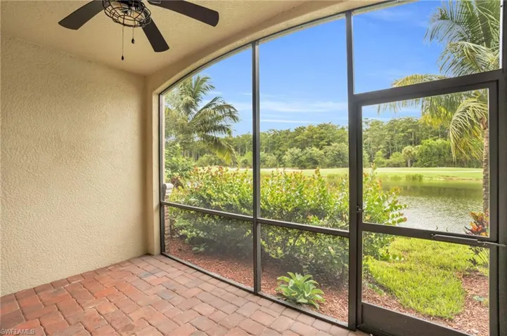 Back lanai with water view
