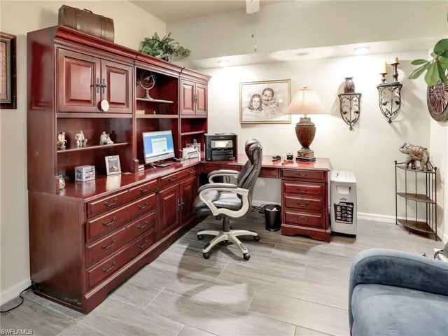 View of tiled home office
