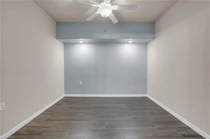 Empty office with ceiling fan