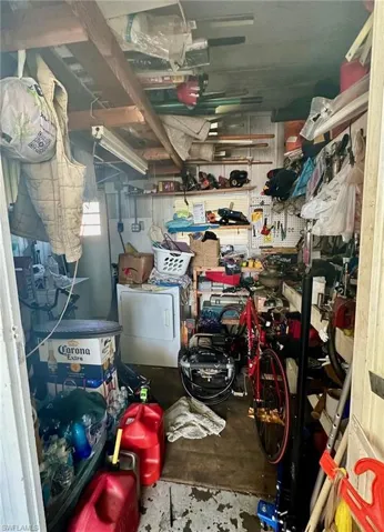 Shed provides lots of extra storage space.
