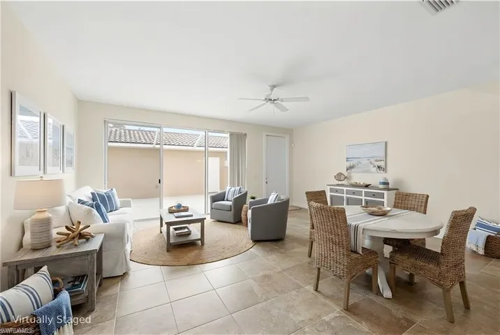 Virtually Staged Living/Dining Room