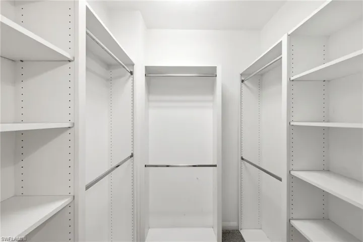 View of walk in closet