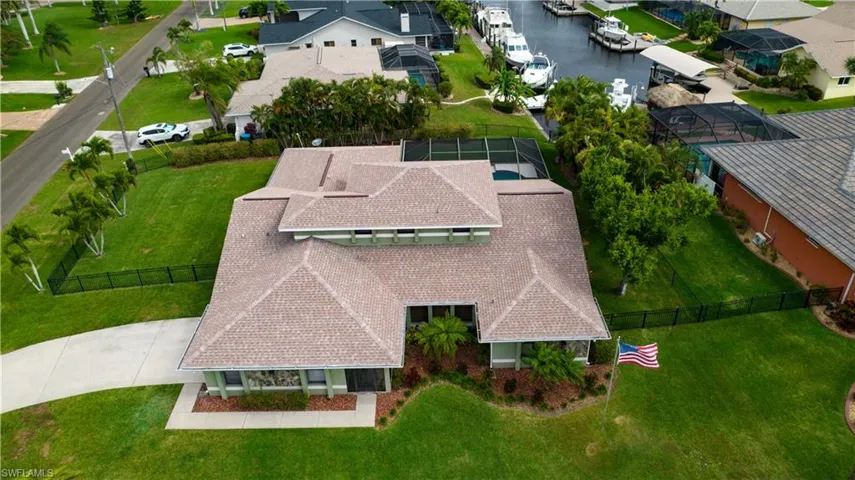 Drone shot.  Huge yard.