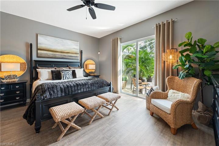 The Master Bedroom Has Two Solid French Wooden 8 Foot Entry Doors, A Private Double Glass Slider Out To The Pool/Lanai Area, Two Master Bathrooms (His & Hers), And Three Walk-In Closets!