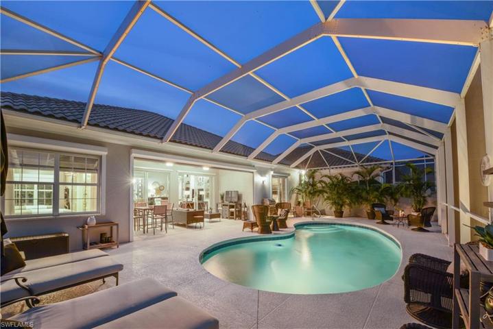 Twilight Shot Of The Pool And Lanai Area!