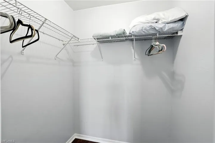 Spacious walk-in closet