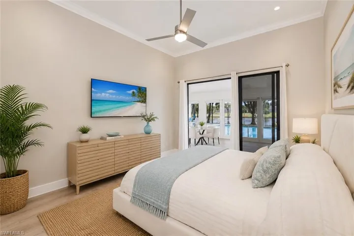 Digitally Staged. Primary Bedroom.
